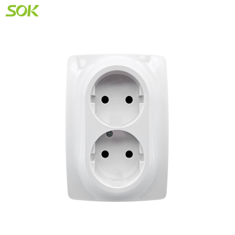 Twin 2-Pin Power outlet European Standard