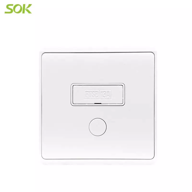 13A 250V Fused Outlet - 1 Gang White