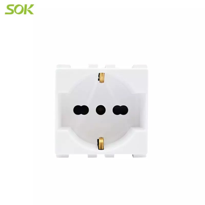 Multi-Schuko Socket Outler w/central earth