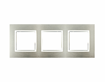 Three Gang Aluminium Frame-Champange