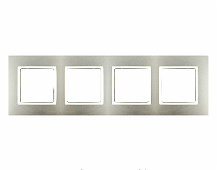 Four Gang Aluminium Frame-Champange