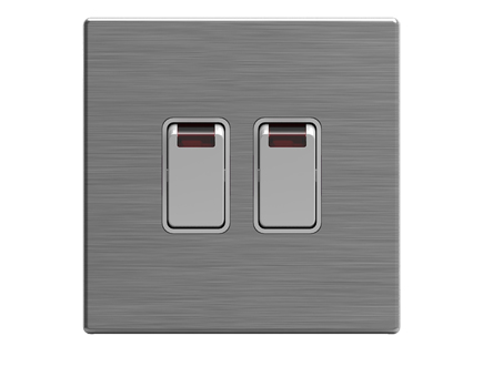 Two Gang 20A D/P Light Switches with Neon