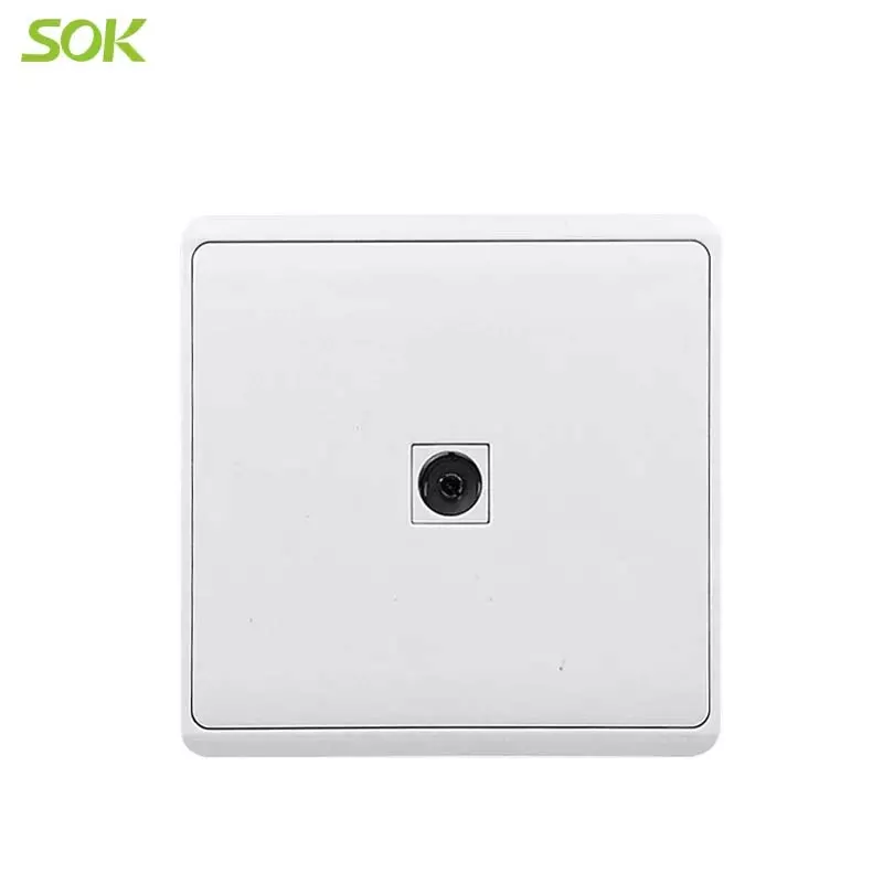 1 Gang TV Socket Outlet - White