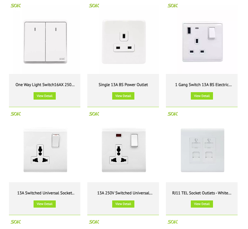 British Standard Wiring Device Products