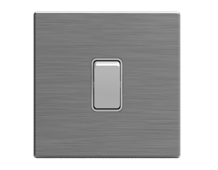 Single Gang One Way Switch with Stainless Cover
