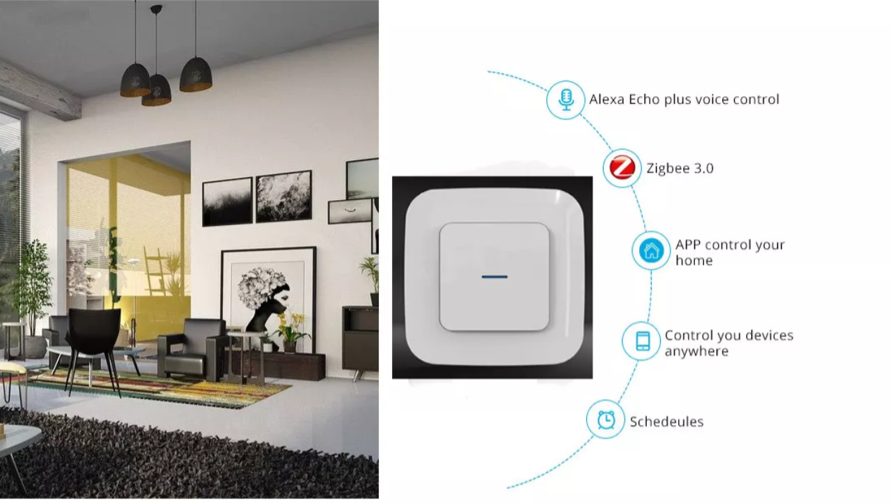 Zigbee Wifi Smart Switch Tuya 1 Gang Smart Switch