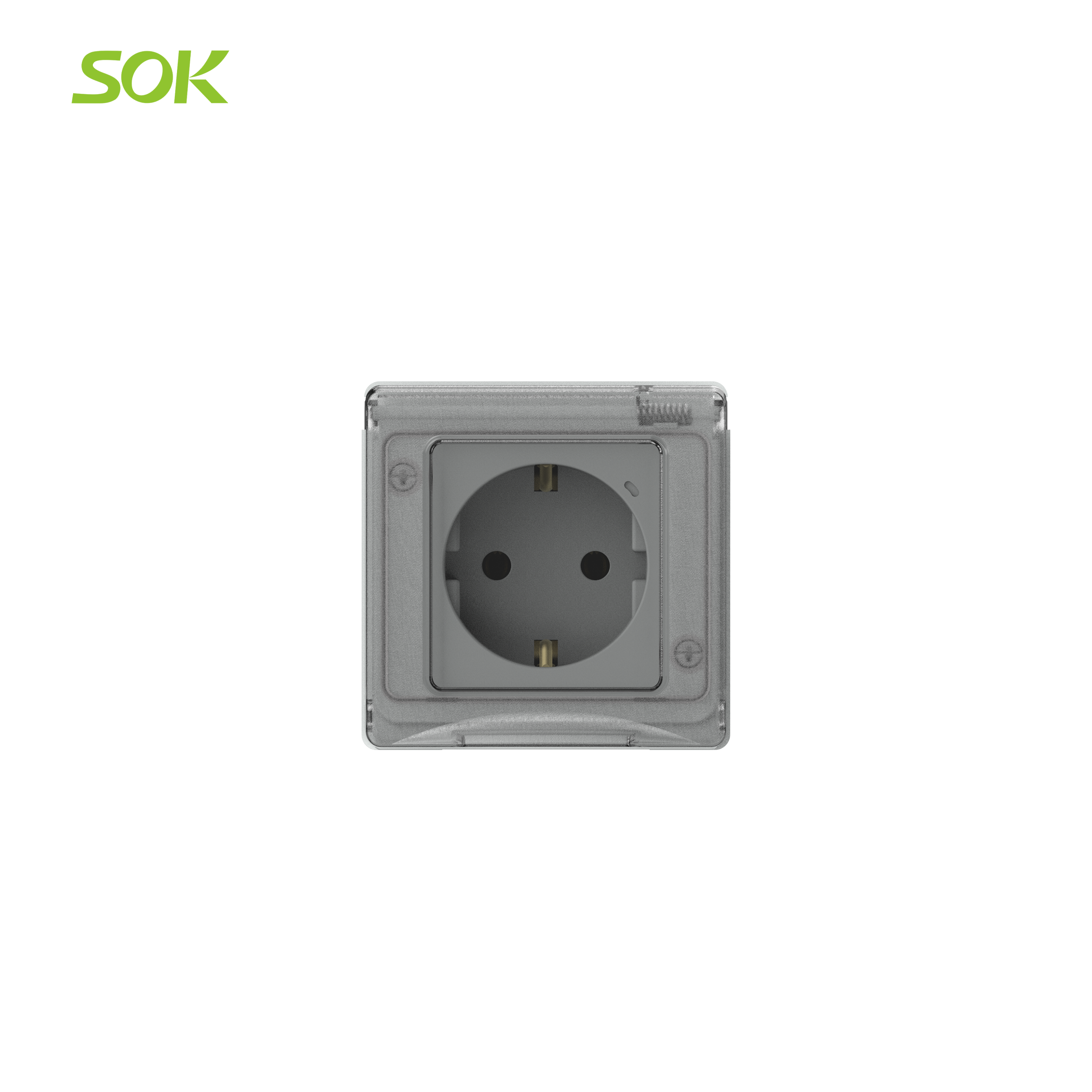 Single Schuko Power Outlet with Shutter